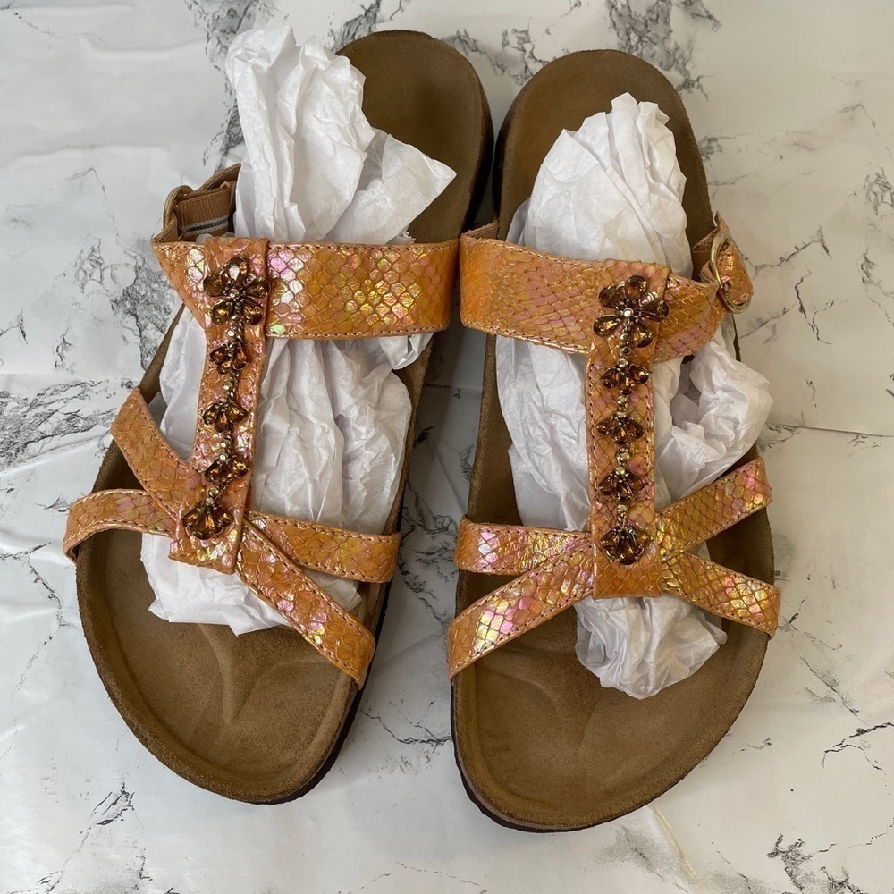 New Betula Iridescent Embellished Crystal Sandals - Picture 2 of 7